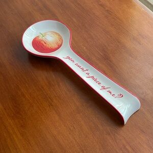 Bella Bug Stoneware Apple You Wanna Piece of Me Spoon Rest